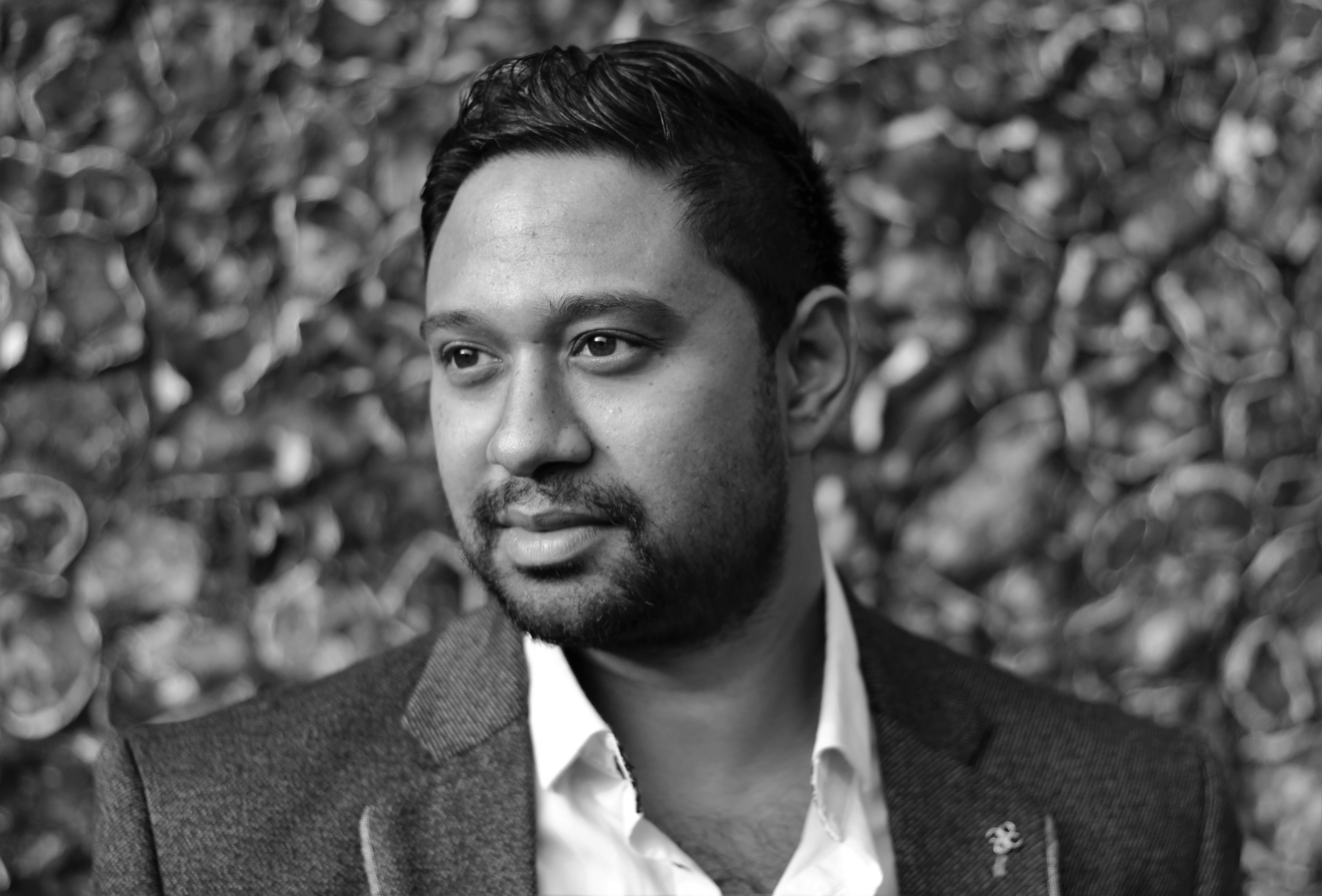 Ross Ramgobin — black and white portrait